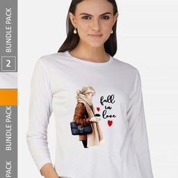 CHOZI Pack Of 2 Printed Round Neck Cotton T-shirt-picture-9