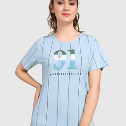 BAESD Typography Printed Pure Cotton T-shirt-image-61
