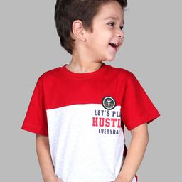 3PIN Boys Colourblocked Round Neck Cotton T-shirt-image-59