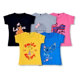 FAZZA Girls 5 Printed Applique T-shirt-47