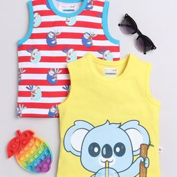 BUMZEE Boys Pack Of 2 Printed Cotton T-shirt-image-18