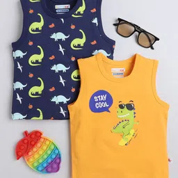 BUMZEE Boys Pack Of 2 Cotton T-shirts-image-30