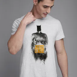 Free Authority Men Grey Cotton Justice League Printed T-shirt-image-47