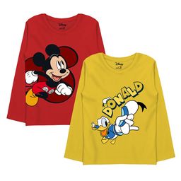 Minicult Boys Pack Of 2 Mickey and Donald Printed Cotton T-shirt-image-86