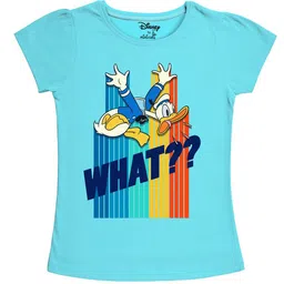 Minicult Girls Donald Duck Printed Cotton T-shirt-image-75