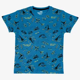Bodycare Boys Conversational Printed Round Neck Nautical T-shirt-32