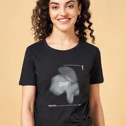 Ajile by Pantaloons Graphic Printed Cotton Training Or Gym Relaxed Fit Sports T-shirt-image-42