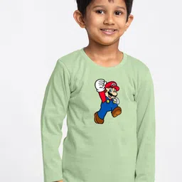 Friskers Boys Super Mario Printed Round Neck Cotton T-shirt-image-58