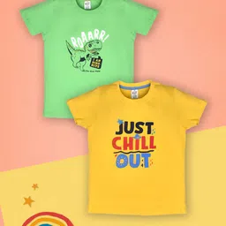 Lux Cozi Boys Pack Of 2 Printed Pure Cotton Casual T-shirts-image-68