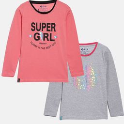 3PIN Girls Pack Of 2 Cotton T-shirts-40