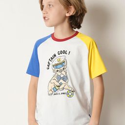 Jack & Jones Junior Boys Graphic Printed Pure Cotton T-shirt-picture-4