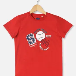 Allen Solly Junior Boys Printed Applique T-shirt-picture-52