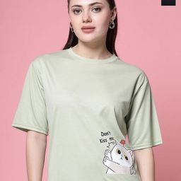 Clora Creation Pack of 2 Graphic Printed Drop-Shoulder Sleeves Casual T-shirt-image-67