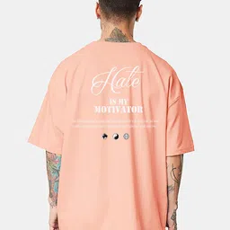 MISCHIEF MONKEY Printed Round Neck Oversized T-shirt-image-50