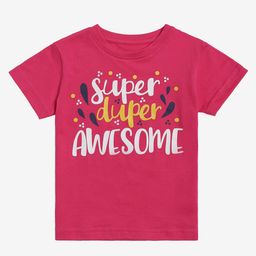 DYCA Girls Typography Printed Round Neck Cotton T-shirt-image-49
