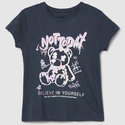max Girls Typography Printed Round Neck Cotton T-shirt-image-77