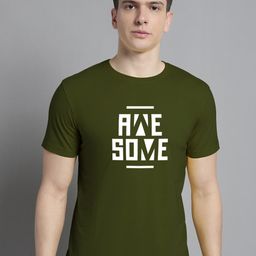 FBAR Typography Printed Round Neck Short Sleeve Cotton T-shirt-image-44
