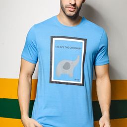 ONE SKY Typography Printed Round Neck Short Sleeves Cotton T-shirt-image-27