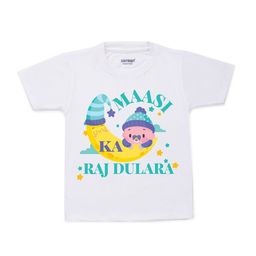 KNITROOT Kids White & Blue Printed Cotton T-shirt-image-91