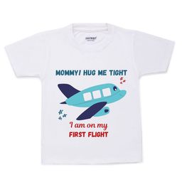 KNITROOT Kids White Typography Printed Cotton T-shirt-27