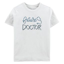 Zeezeezoo Kids White & Blue Typography Printed T-shirt-image-92