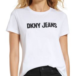 DKNY Typography Printed Round Neck Short Sleeves Cotton T-shirt-image-72