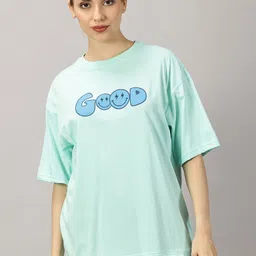 THE HOLLANDER Women Typography Printed Applique T-shirt-image-31