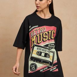 COLOR CAPITAL Women Typography Printed Applique T-shirt-image-79
