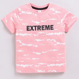 Ginie Boys Typography Printed Round Neck Cotton T-shirt-image-96