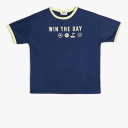 Koton Boys Typography Printed T-shirt-image-77