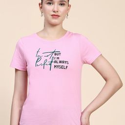 Outflits Typography Printed Round Neck Cotton T-shirt-image-25