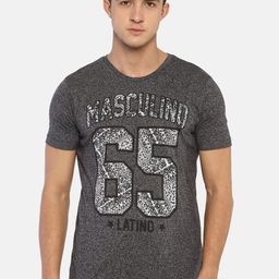 Masculino Latino Men Charcoal Typography Printed T-shirt-image-27