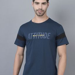 Dollar Typography Printed Cotton T-shirt-image-56