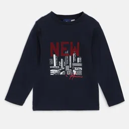 Chicco Boys Graphic Printed High Neck Cotton T-shirt-picture-6