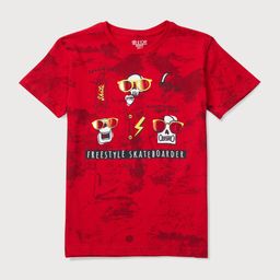 Gini and Jony Boys Graphic Printed Cotton T-shirt-49