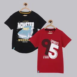 3PIN Boys Pack of 2 Printed T-shirt-image-49