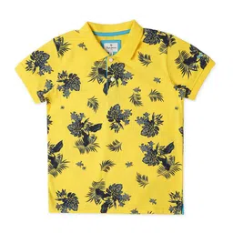 Pepe Jeans Boys Tropical Printed Cotton T-shirt-image-70