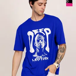 Leotude Men Pack Of 2 Graphic Printed Round Neck Cotton T-shirts-image-60