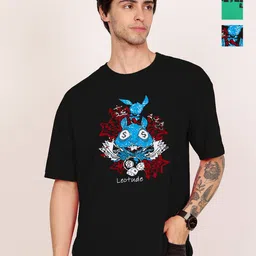 Leotude Men Printed Applique T-shirt-image-62