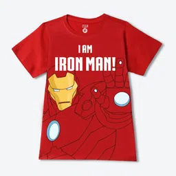 YK Marvel Boys Printed Round Neck Short Sleeves Cotton T-shirt-image-14