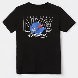 Fame Forever by Lifestyle Boys Graphic Printed Round Neck Cotton T-shirt-image-55