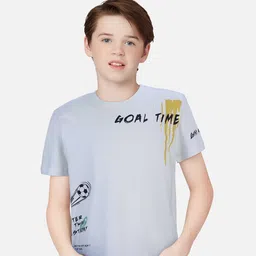 Gini and Jony Boys TYpography Printed Cotton T-shirt-image-49