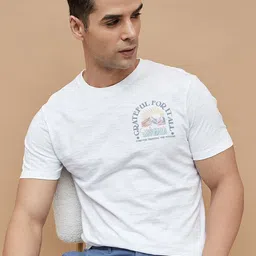 CODE by Lifestyle Men Graphic Printed Round Neck Cotton T-shirt-image-58
