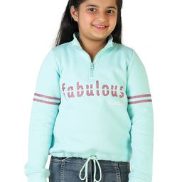 toothless Girls Blue Printed Sweatshirt-image-63
