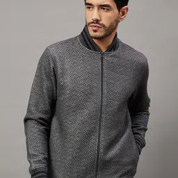 Club York Self Designed Mock Collar Cotton Sweatshirt-image-13