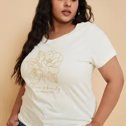 max Women Printed Pure Cotton T-shirt-22
