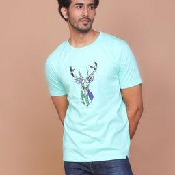RAVINIK Men Graphic Printed Round Neck Cotton T-shirt-image-59