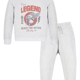 PLUM TREE Boys Printed Pure Cotton T-shirt With Joggers-image-43