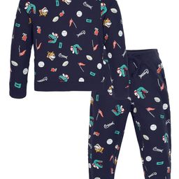 PLUM TREE Boys Printed Pure Cotton T-shirt With Joggers-image-30