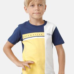 KATE & OSCAR Boys Colourblocked Pure Cotton T-shirt-picture-11